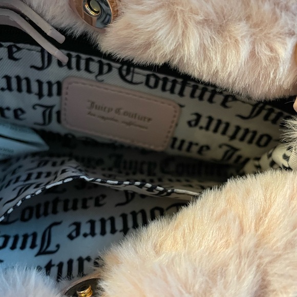 Fuzzy Juicy Couture Dusty Blush Mini Tote - Picture 8 of 11